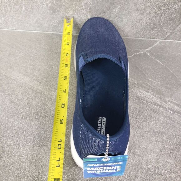 Skechers Go Walk Shoes Womens 11 M Blue Classic Basic Fun Slip-Ons Sneakers - Picture 10 of 12